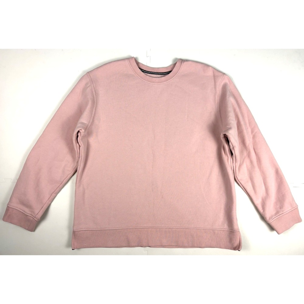 AMERICAN GIANT Midweight Sweatshirt Womens Crewneck Made in USA - Size L Pink